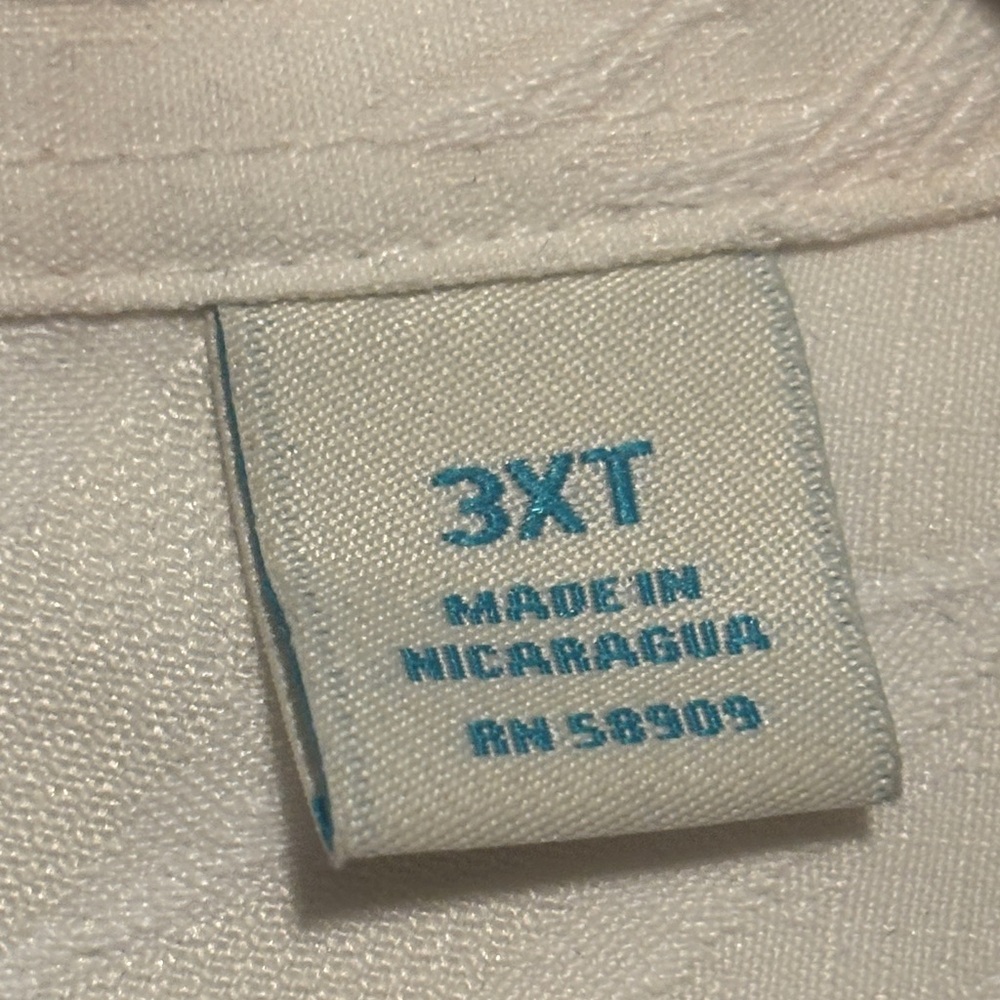 Caribbean Joe Cream Casual Button Down Shirt - Picture 3 of 4